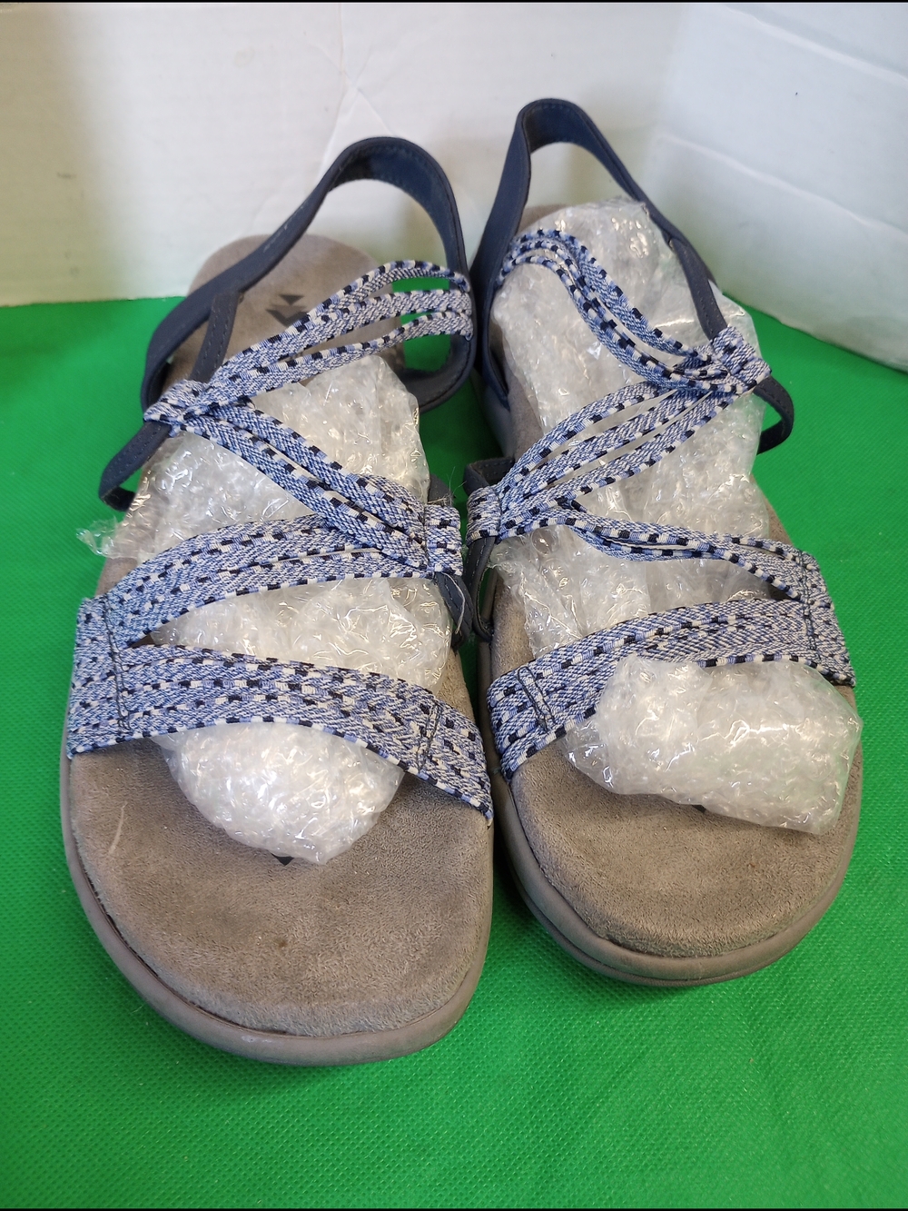 Skechers Women's Navy Blue Strappy Comfort Sandals Size 9